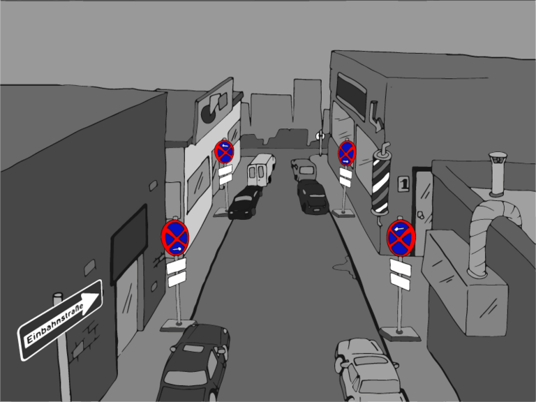 Doppelseitige Aufstellung