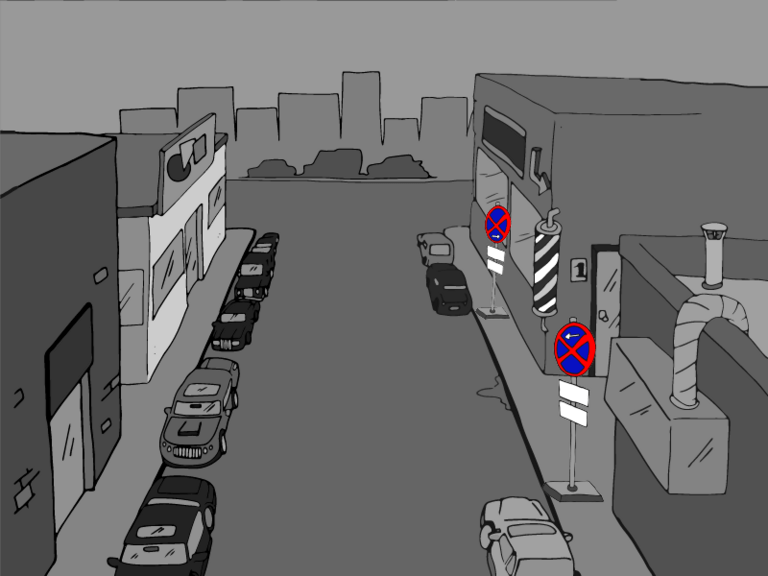 Einseitige Aufstellung